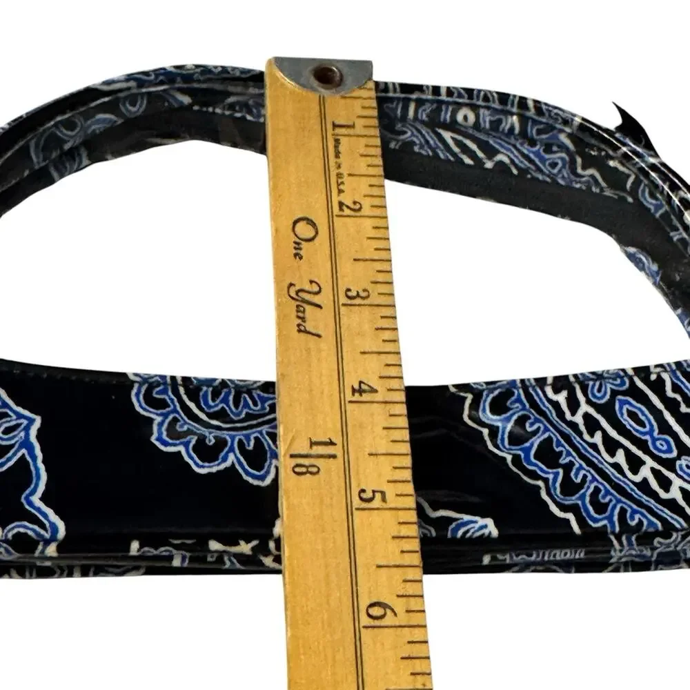 VERA BRADLEY Small Clear Zip Cosmetic Case - Blue Bandana Clutch Pouch